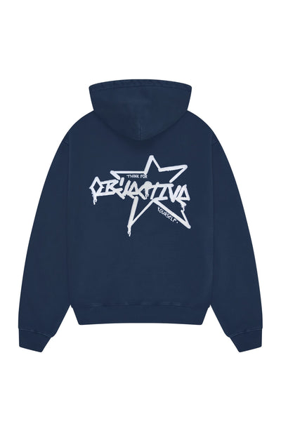 "Think for yourself" Blue Hoodie